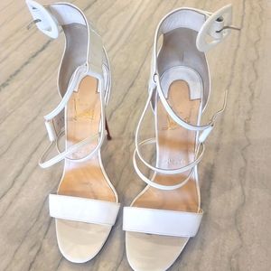 Christian louboutin 120mm size 40white shoes